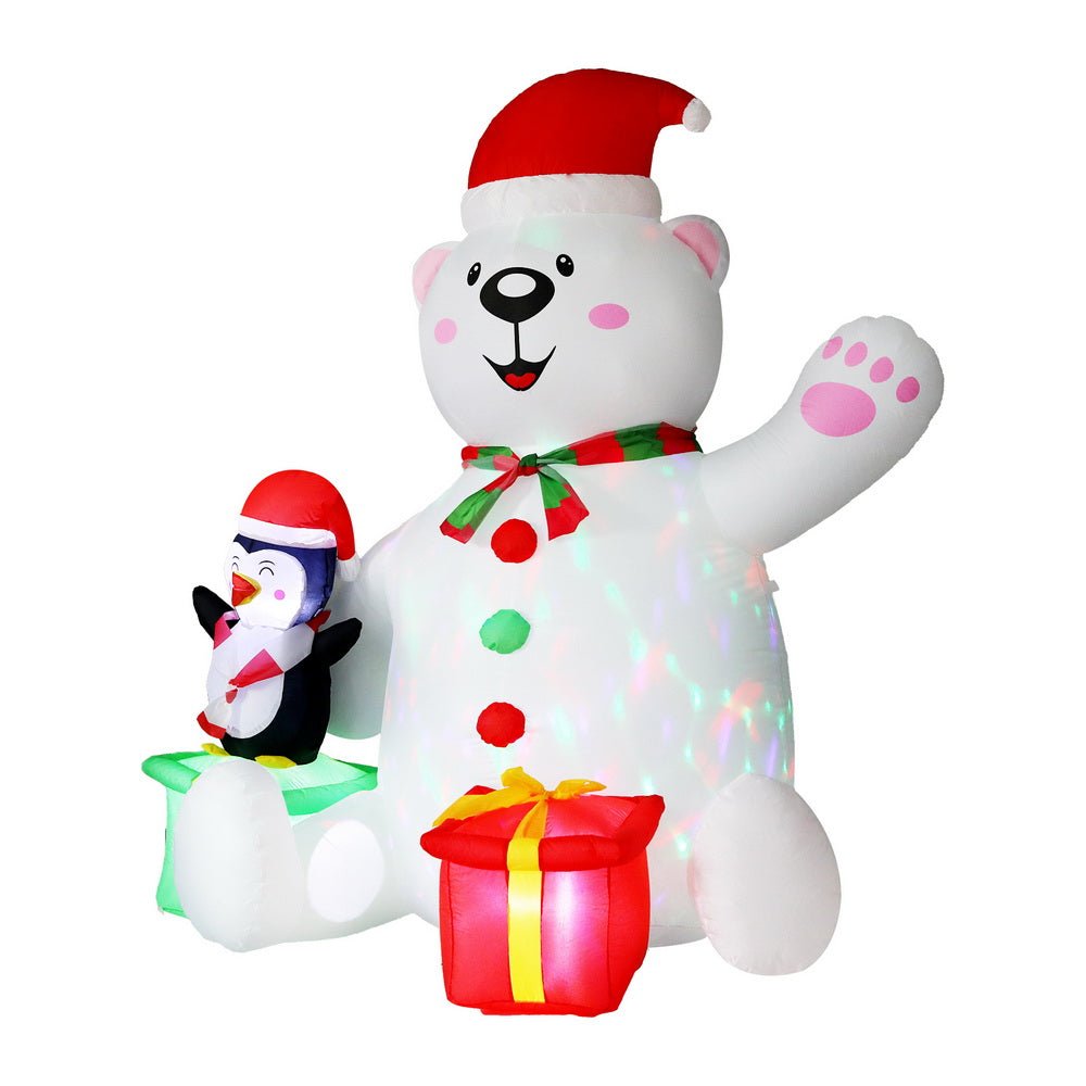 Christmas Inflatable Bear 1.8M Height LED Outdoor Decorations Illuminated - Occasions > Christmas > Outdoor Decorations & Lights - Rivercity House & Home Co. (ABN 18 642 972 209) - Affordable Modern Furniture Australia