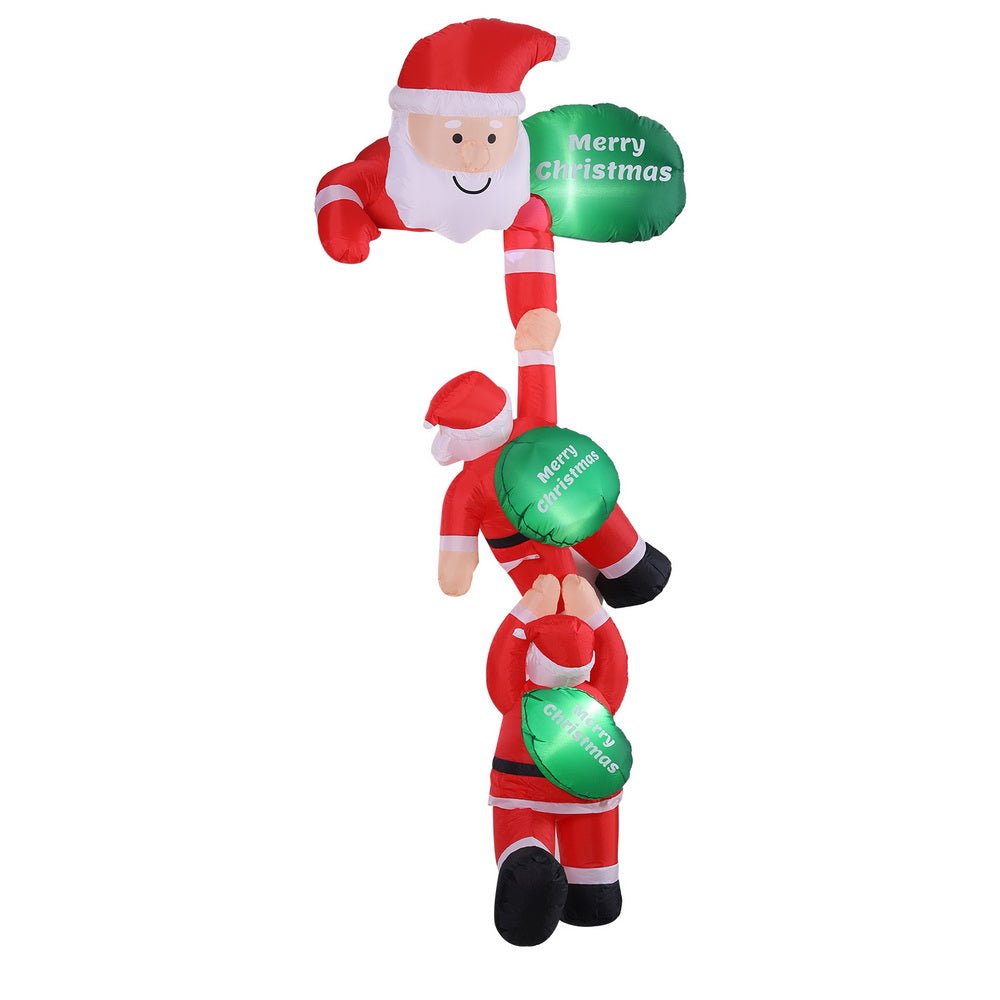 Christmas Inflatable Climbing Santa 2.5M Height LED Decorations Illuminated - Occasions > Christmas > Outdoor Decorations & Lights - Rivercity House & Home Co. (ABN 18 642 972 209) - Affordable Modern Furniture Australia