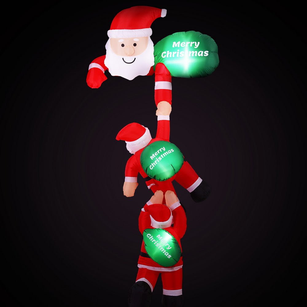 Christmas Inflatable Climbing Santa 2.5M Height LED Decorations Illuminated - Occasions > Christmas > Outdoor Decorations & Lights - Rivercity House & Home Co. (ABN 18 642 972 209) - Affordable Modern Furniture Australia