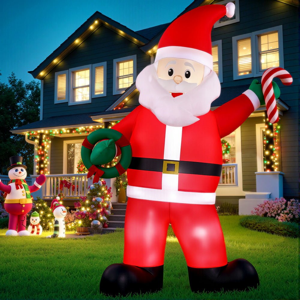 Christmas Inflatable Giant Santa 3.8M Height LED Illuminated Decorations - Occasions > Costumes > Costumes & Accessories - Rivercity House & Home Co. (ABN 18 642 972 209) - Affordable Modern Furniture Australia