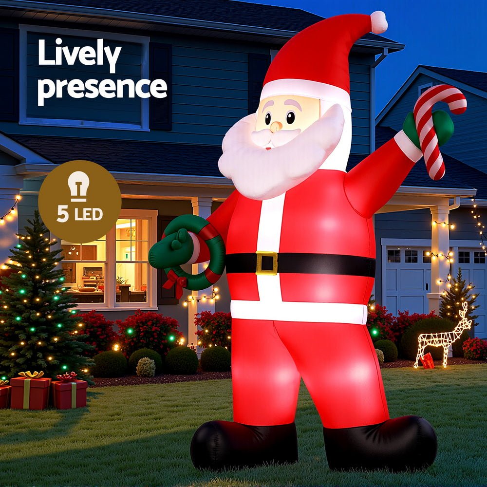 Christmas Inflatable Giant Santa 3.8M Height LED Illuminated Decorations - Occasions > Costumes > Costumes & Accessories - Rivercity House & Home Co. (ABN 18 642 972 209) - Affordable Modern Furniture Australia