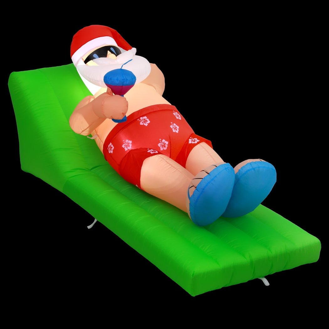 Christmas Inflatable Santa Bench 1.8M LED Illuminated Decorations - Occasions > Christmas > Christmas Decorations - Rivercity House & Home Co. (ABN 18 642 972 209) - Affordable Modern Furniture Australia