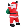 1.9M Christmas Inflatable Santa Climbing LED Decoration - White