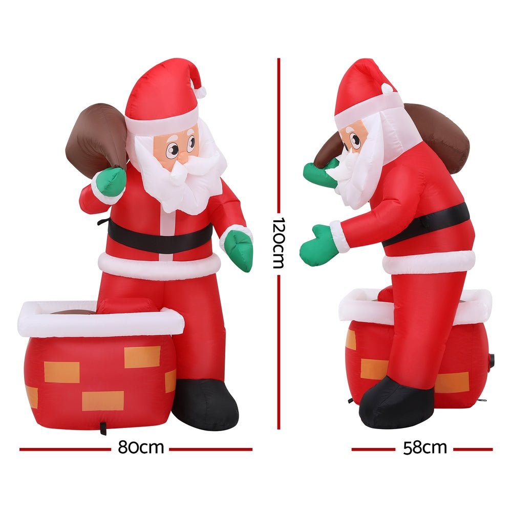 Christmas Inflatable Santa Illuminated Decorations - Occasions > Christmas - Rivercity House & Home Co. (ABN 18 642 972 209) - Affordable Modern Furniture Australia