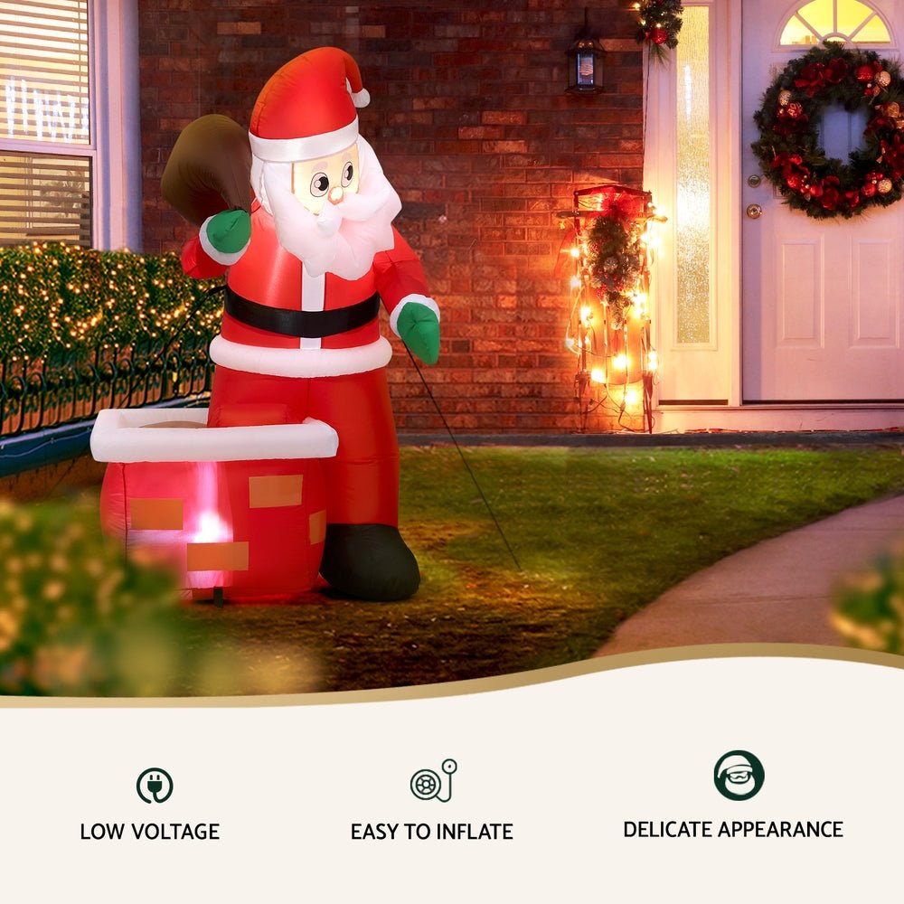Christmas Inflatable Santa Illuminated Decorations - Occasions > Christmas - Rivercity House & Home Co. (ABN 18 642 972 209) - Affordable Modern Furniture Australia