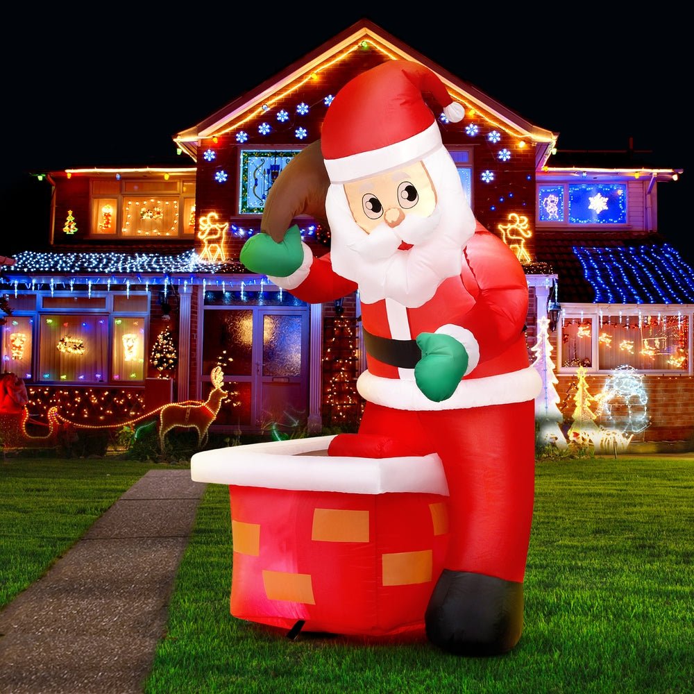 Christmas Inflatable Santa Illuminated Decorations - Occasions > Christmas - Rivercity House & Home Co. (ABN 18 642 972 209) - Affordable Modern Furniture Australia