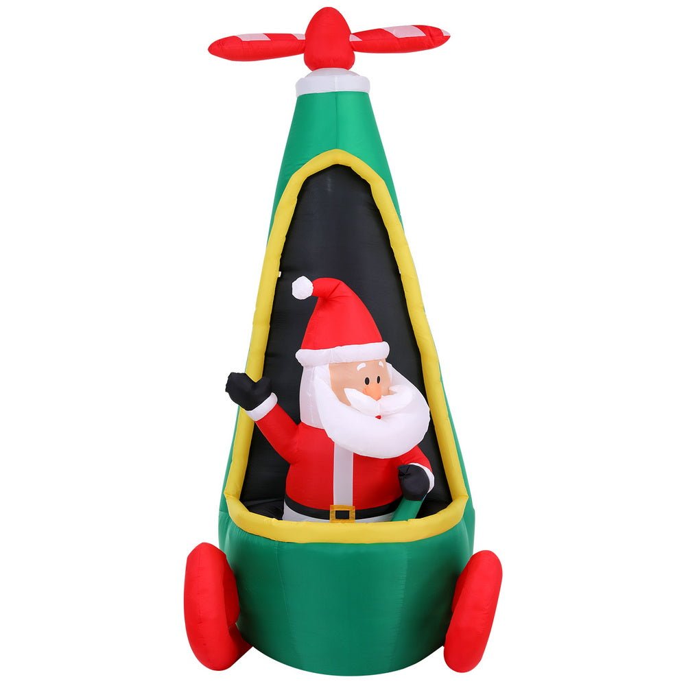 Christmas Inflatable Santa in Helicopter 2.55M Height LED Illuminated Decorations - Occasions > Costumes > Costumes & Accessories - Rivercity House & Home Co. (ABN 18 642 972 209) - Affordable Modern Furniture Australia