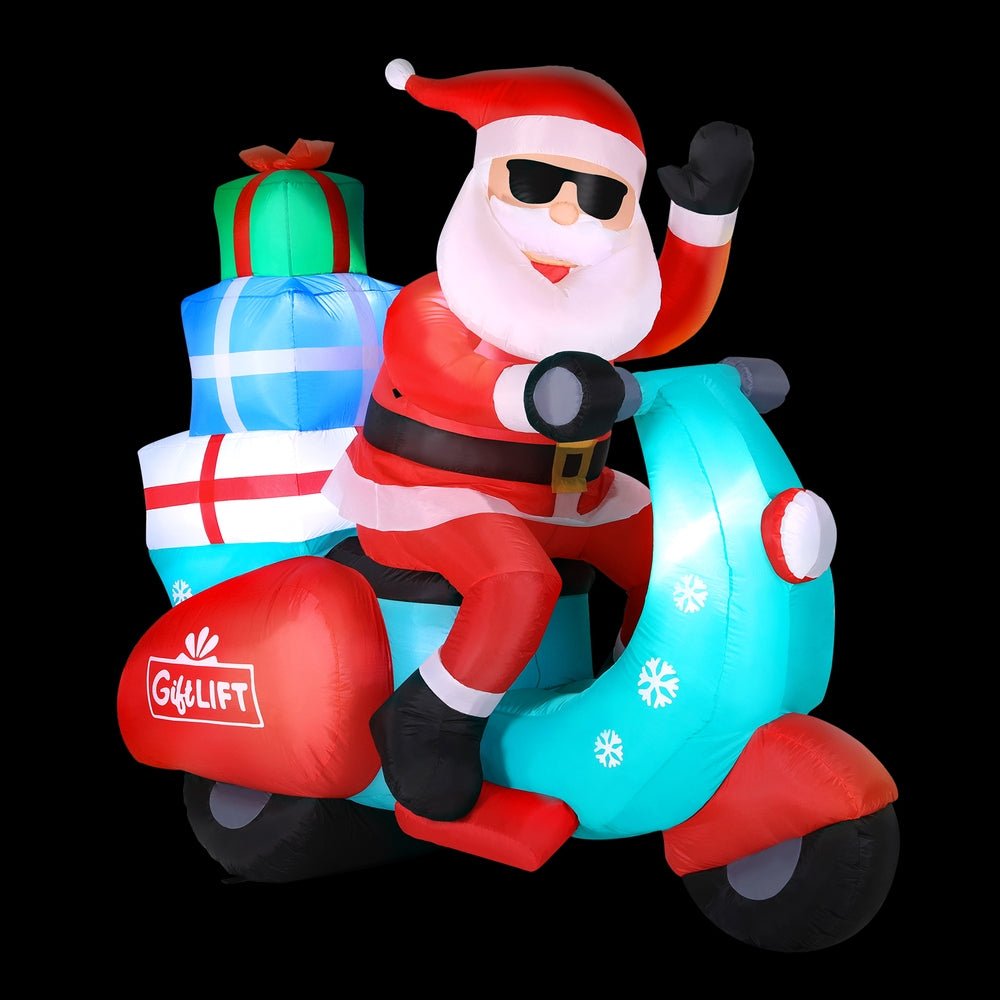 Christmas Inflatable Santa Motorbike LED Illuminated Decorations - Occasions > Christmas - Rivercity House & Home Co. (ABN 18 642 972 209) - Affordable Modern Furniture Australia