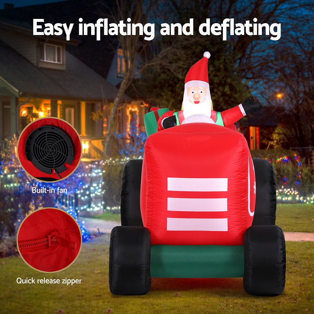 Christmas Inflatable Santa Truck 2.6M Length LED Decorations Illuminated - Occasions > Christmas > Christmas Clothing - Rivercity House & Home Co. (ABN 18 642 972 209) - Affordable Modern Furniture Australia