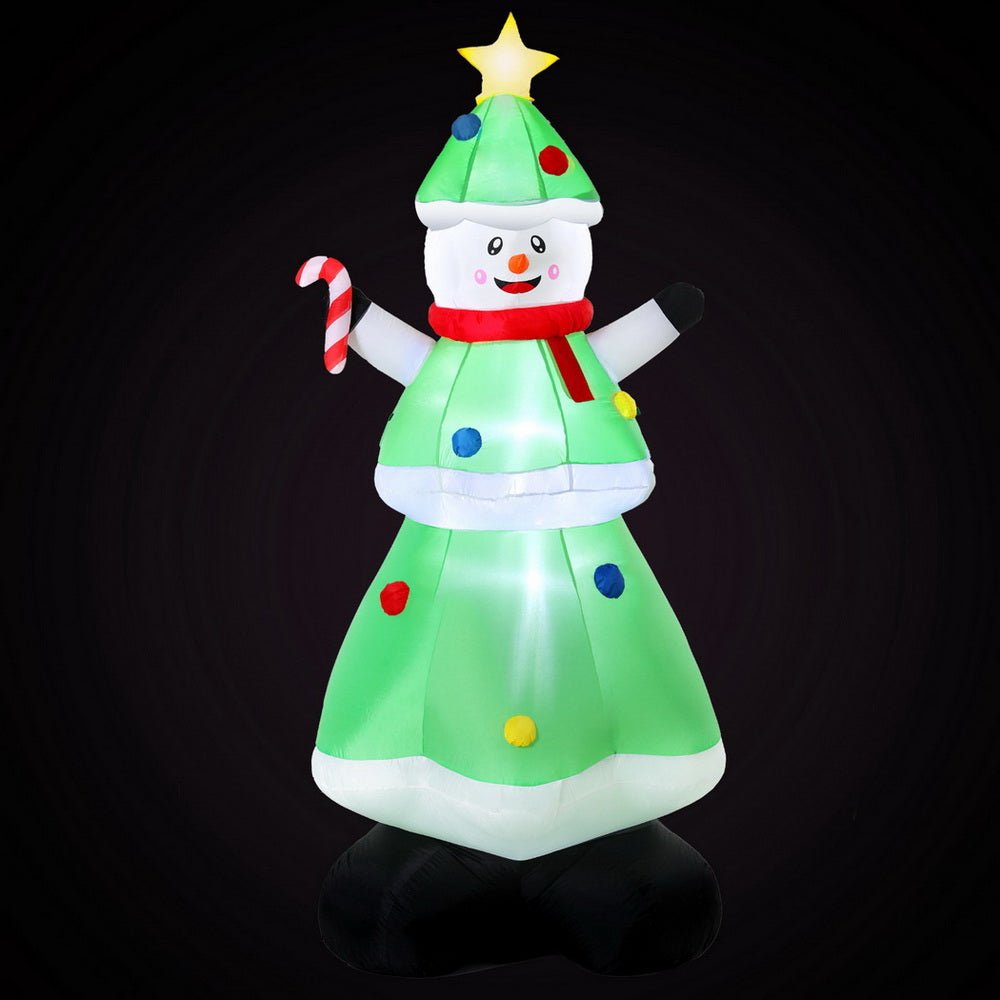 Christmas Inflatable Snowman Tree 2.75M Height LED Decorations Illuminated - Occasions > Christmas > Outdoor Decorations & Lights - Rivercity House & Home Co. (ABN 18 642 972 209) - Affordable Modern Furniture Australia