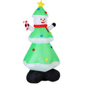 Christmas Inflatable Snowman and Tree 2.75M LED Decoration - White