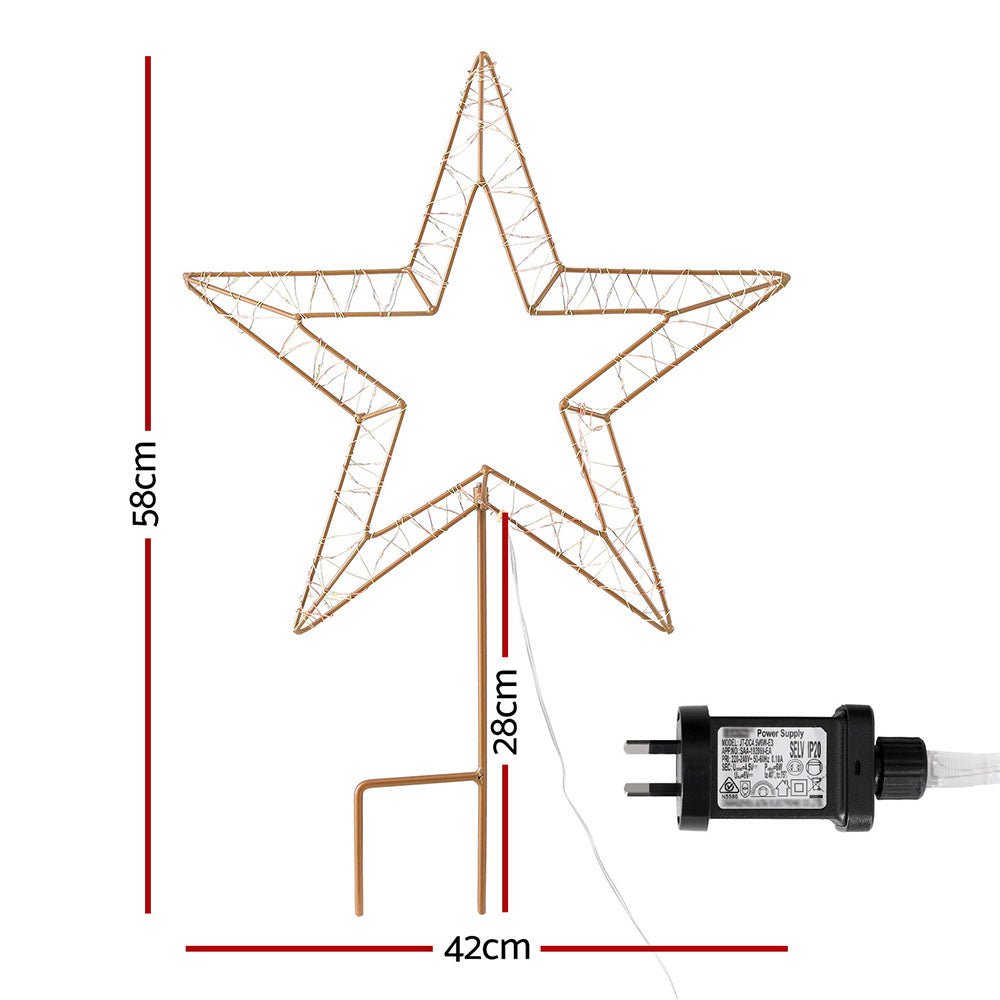 Christmas Lights 100 LED Fairy Light Ground Star Garden Decoration - Occasions > Christmas > Outdoor Decorations & Lights - Rivercity House & Home Co. (ABN 18 642 972 209) - Affordable Modern Furniture Australia
