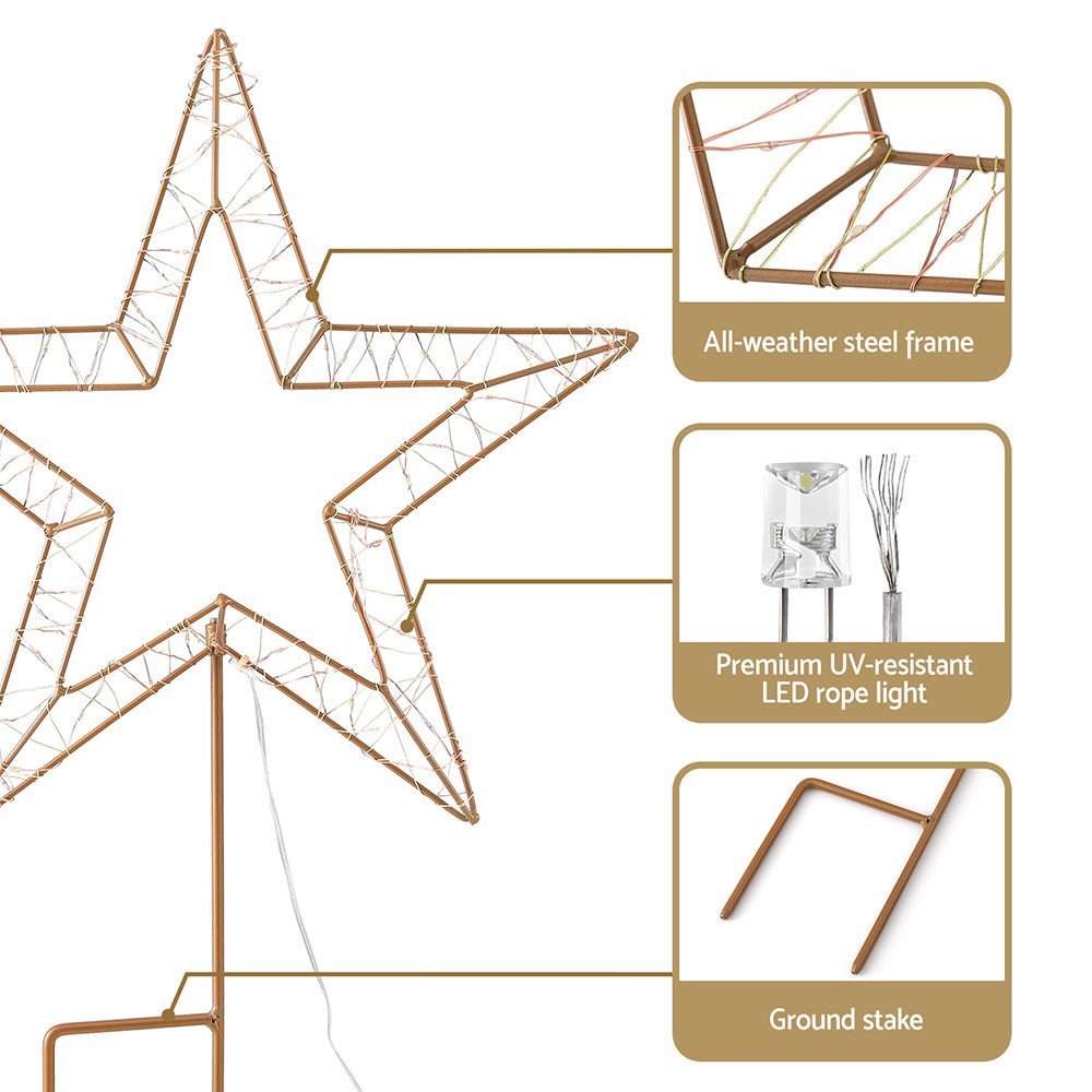 Christmas Lights 100 LED Fairy Light Ground Star Garden Decoration - Occasions > Christmas > Outdoor Decorations & Lights - Rivercity House & Home Co. (ABN 18 642 972 209) - Affordable Modern Furniture Australia