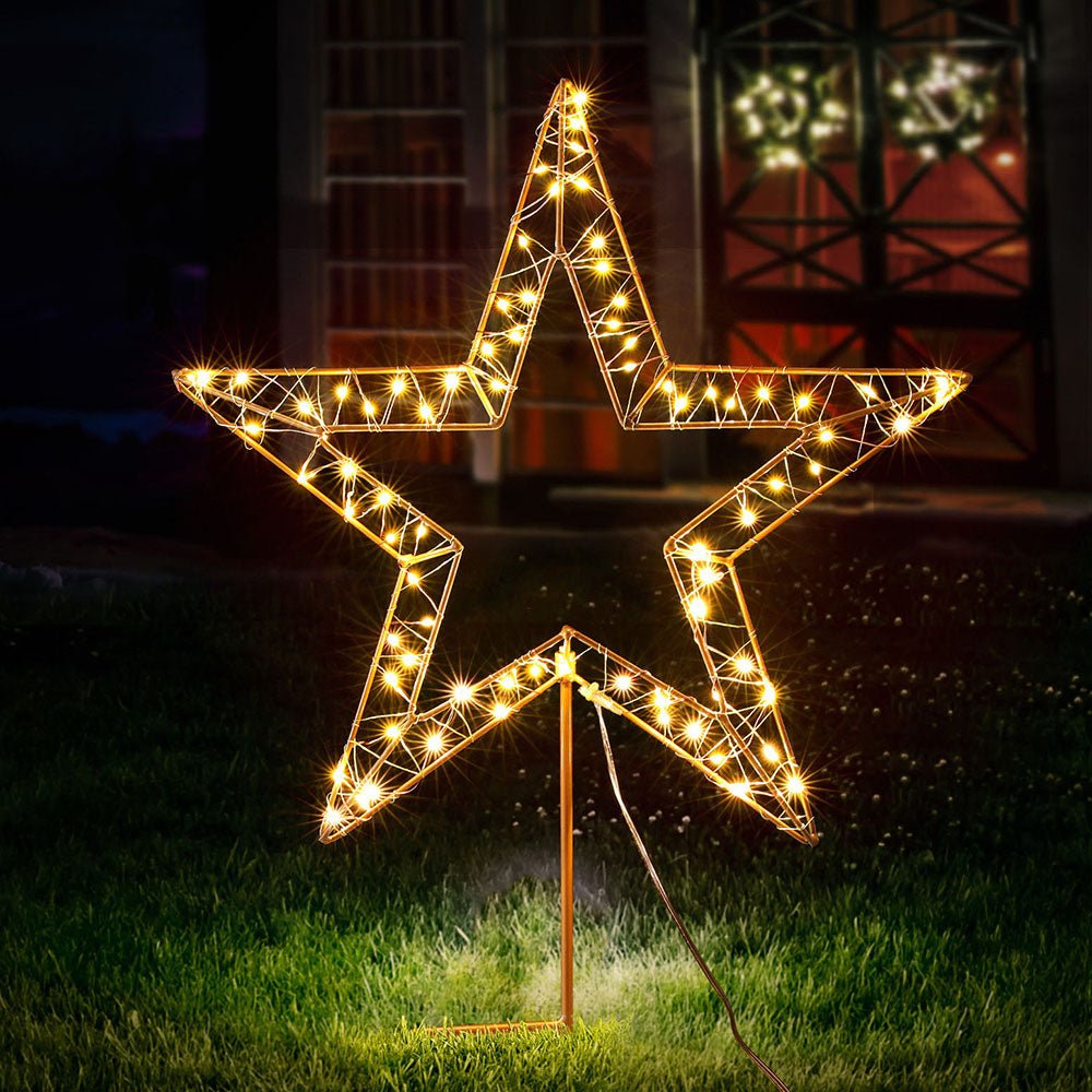 Christmas Lights 100 LED Fairy Light Ground Star Garden Decoration - Occasions > Christmas > Outdoor Decorations & Lights - Rivercity House & Home Co. (ABN 18 642 972 209) - Affordable Modern Furniture Australia