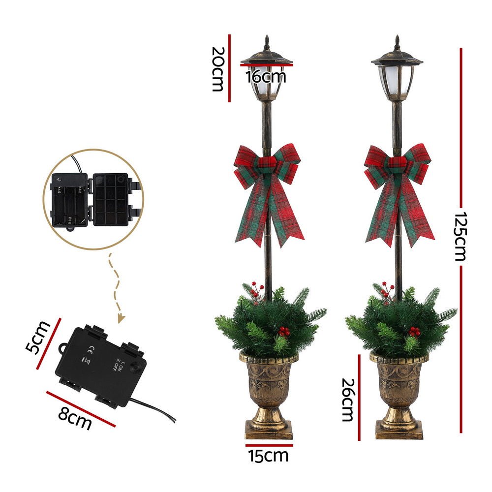 Christmas Lights 125cm Lamp Post 50 LED Fairy Light Decorations - Occasions > Christmas > Outdoor Decorations & Lights - Rivercity House & Home Co. (ABN 18 642 972 209) - Affordable Modern Furniture Australia