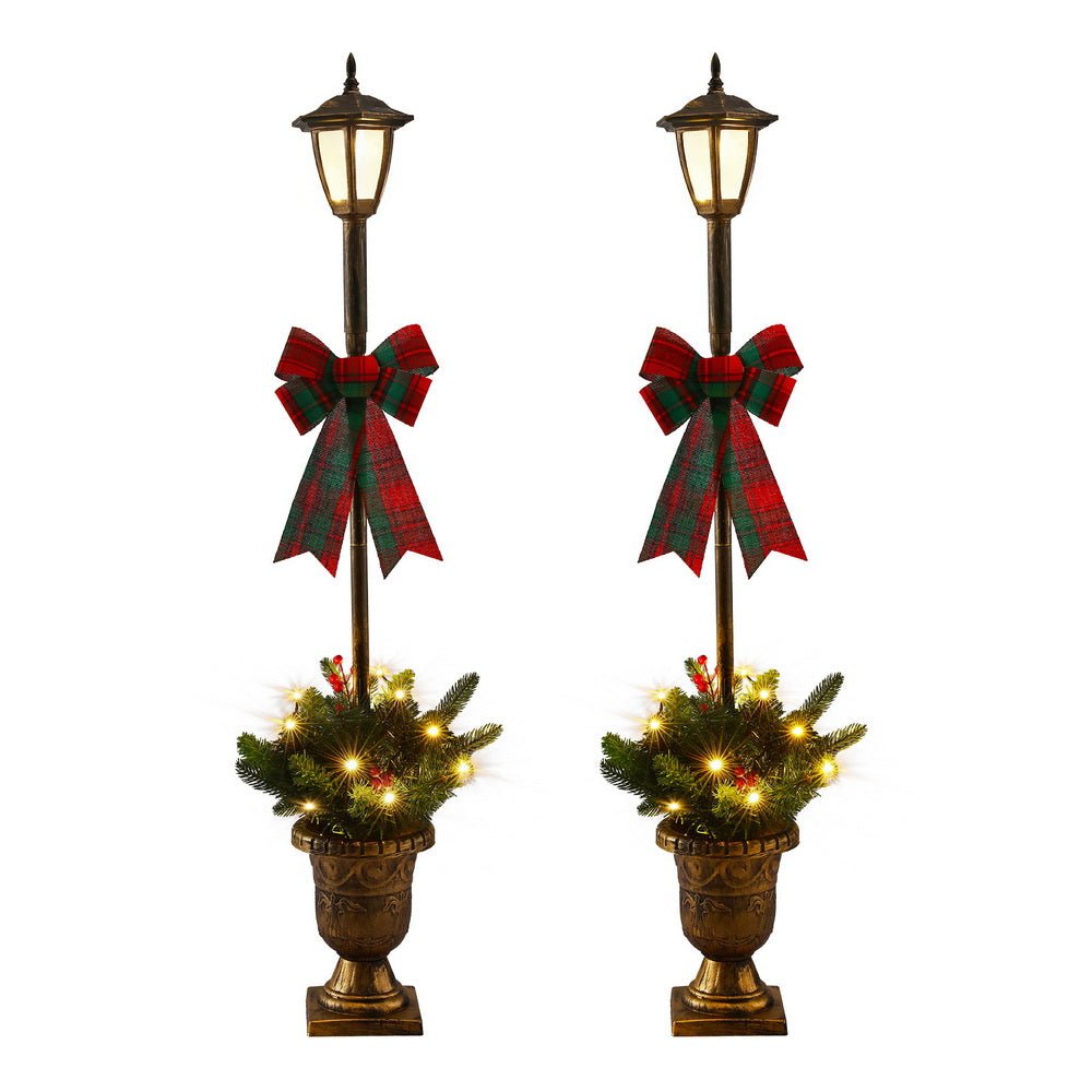 Christmas Lights 125cm Lamp Post 50 LED Fairy Light Decorations - Occasions > Christmas > Outdoor Decorations & Lights - Rivercity House & Home Co. (ABN 18 642 972 209) - Affordable Modern Furniture Australia