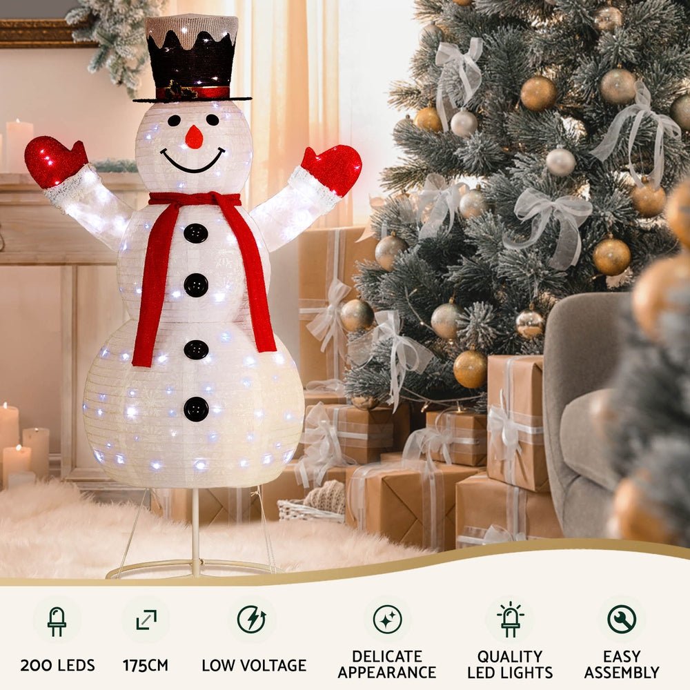 Christmas Lights 200 LED 175cm Fairy Light Snowman Decorations - Occasions > Christmas - Rivercity House & Home Co. (ABN 18 642 972 209) - Affordable Modern Furniture Australia