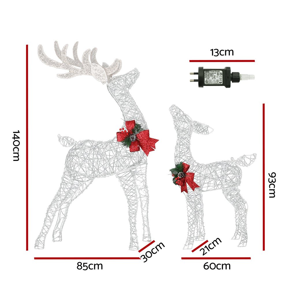 Christmas Lights 2pcs Reindeer Set Fairy Light 170 LED Decorations - Occasions > Christmas - Rivercity House & Home Co. (ABN 18 642 972 209) - Affordable Modern Furniture Australia