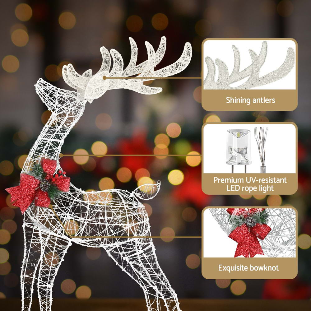 Christmas Lights 2pcs Reindeer Set Fairy Light 170 LED Decorations - Occasions > Christmas - Rivercity House & Home Co. (ABN 18 642 972 209) - Affordable Modern Furniture Australia