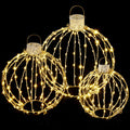 320 LED Christmas Fairy Light 3-Piece Ball Decoration Set 52cm, 40cm, 30cm - Warm White