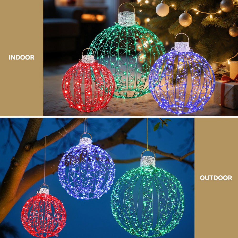 Christmas Lights 320 LED Fairy Light 3pcs Ball Decorations Set - Occasions > Christmas > Outdoor Decorations & Lights - Rivercity House & Home Co. (ABN 18 642 972 209) - Affordable Modern Furniture Australia