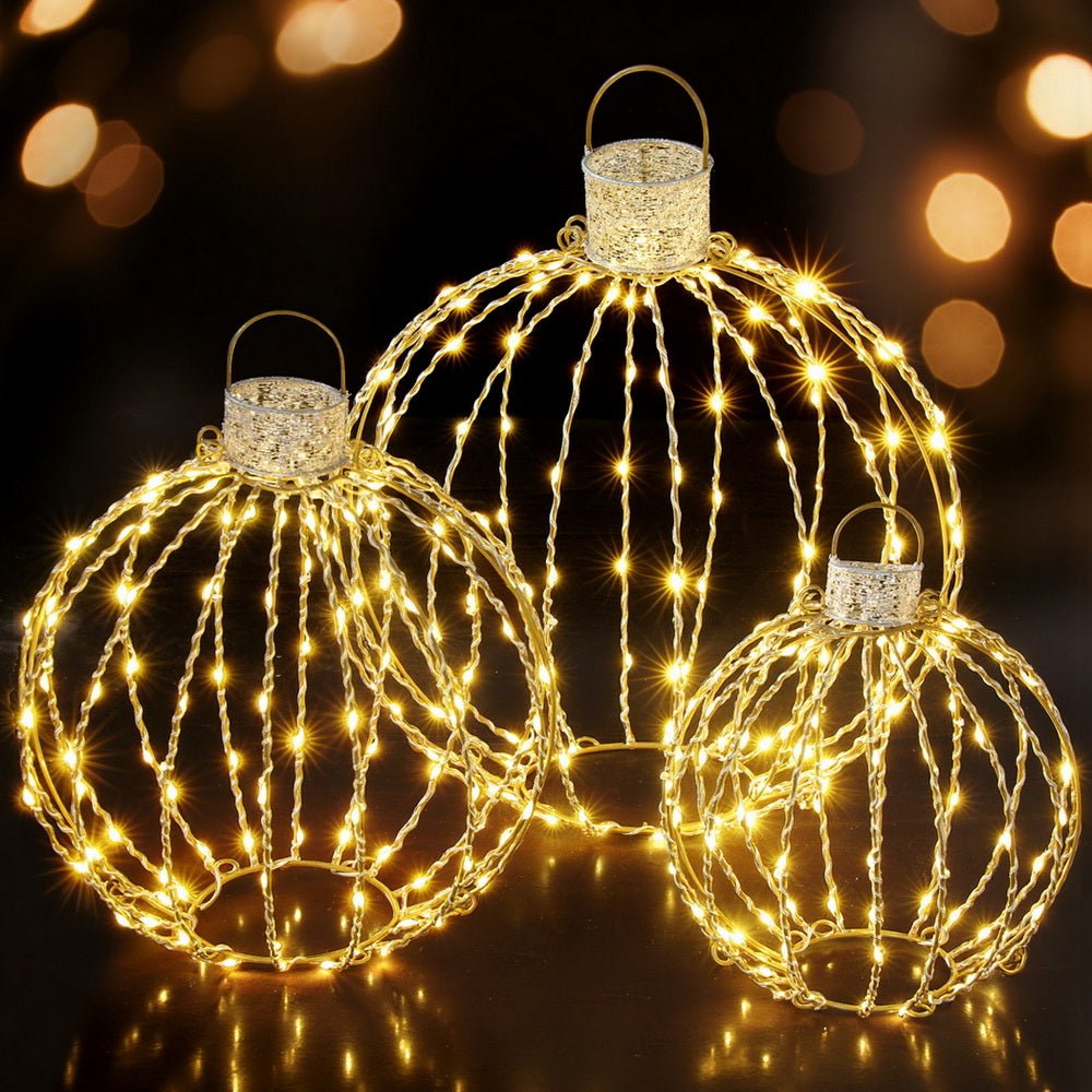 Christmas Lights 320 LED Fairy Light 3pcs Ball Decorations Set - Occasions > Christmas > Outdoor Decorations & Lights - Rivercity House & Home Co. (ABN 18 642 972 209) - Affordable Modern Furniture Australia