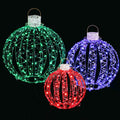 320 LED Christmas Fairy Light 3pcs Ball Decoration Set Steel Frame - Warm White