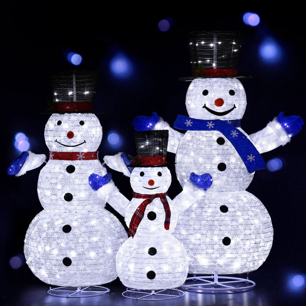Christmas Lights 330 LED Fairy Light 3pcs Snowman Decorations Set - Occasions > Christmas > Outdoor Decorations & Lights - Rivercity House & Home Co. (ABN 18 642 972 209) - Affordable Modern Furniture Australia