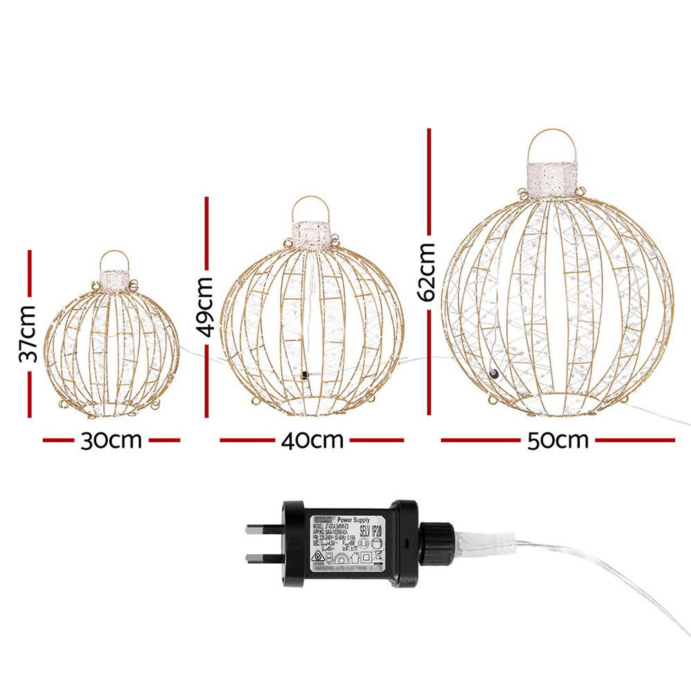 Christmas Lights 360 LED Fairy Light 3pcs Ball Decorations Set - Occasions > Christmas - Rivercity House & Home Co. (ABN 18 642 972 209) - Affordable Modern Furniture Australia