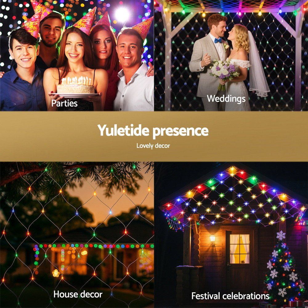 Christmas Lights 5Mx3M Net String Light 600 LED Colourful Beads - Occasions > Christmas > Outdoor Decorations & Lights - Rivercity House & Home Co. (ABN 18 642 972 209) - Affordable Modern Furniture Australia
