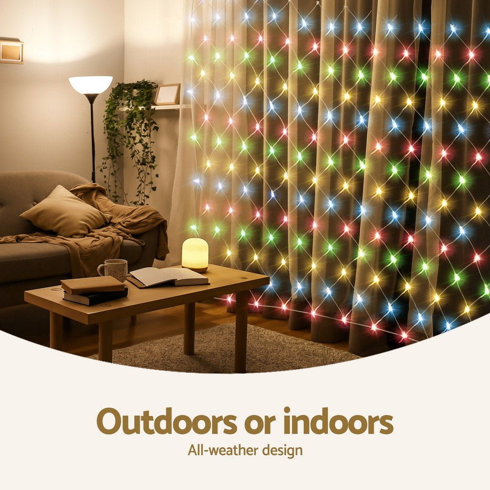 Christmas Lights 5Mx3M Net String Light 600 LED Colourful Beads - Occasions > Christmas > Outdoor Decorations & Lights - Rivercity House & Home Co. (ABN 18 642 972 209) - Affordable Modern Furniture Australia