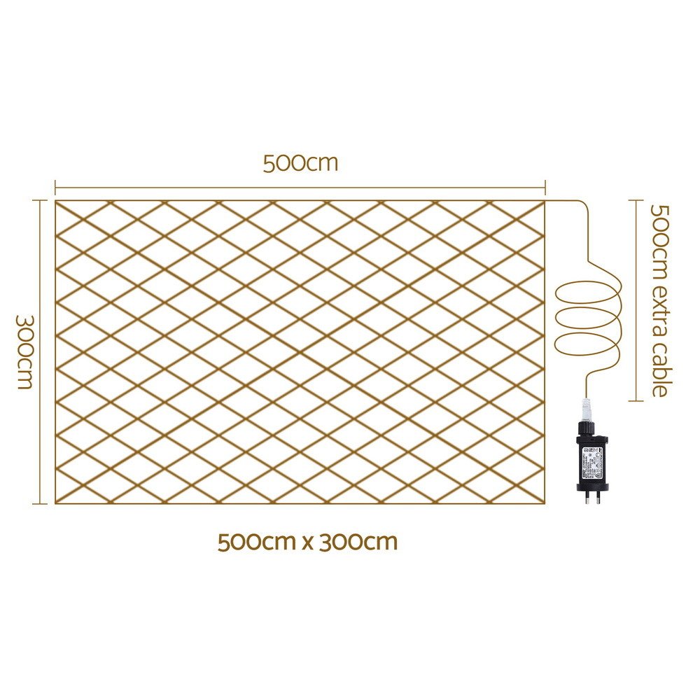 Christmas Lights 5Mx3M Net String Light 600 LED Colourful Beads - Occasions > Christmas > Outdoor Decorations & Lights - Rivercity House & Home Co. (ABN 18 642 972 209) - Affordable Modern Furniture Australia