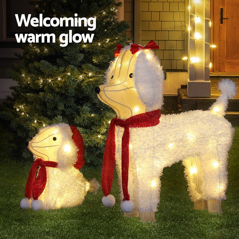 Christmas Lights 60 LED Fairy Light 2pcs Dog Decorations Set - Occasions > Christmas > Outdoor Decorations & Lights - Rivercity House & Home Co. (ABN 18 642 972 209) - Affordable Modern Furniture Australia