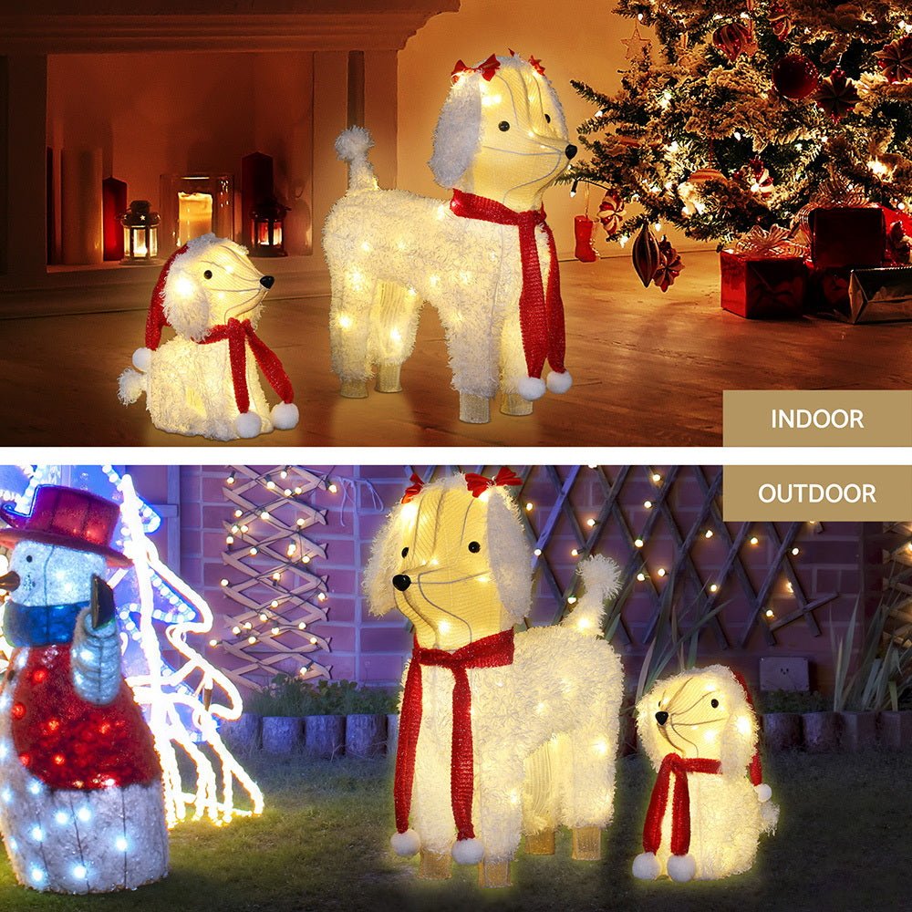 Christmas Lights 60 LED Fairy Light 2pcs Dog Decorations Set - Occasions > Christmas > Outdoor Decorations & Lights - Rivercity House & Home Co. (ABN 18 642 972 209) - Affordable Modern Furniture Australia