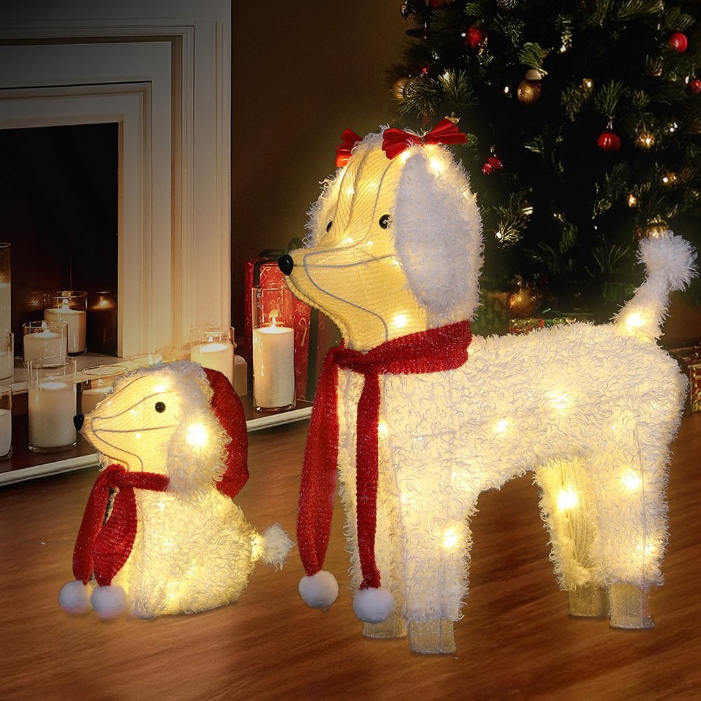 Christmas Lights 60 LED Fairy Light 2pcs Dog Decorations Set - Occasions > Christmas > Outdoor Decorations & Lights - Rivercity House & Home Co. (ABN 18 642 972 209) - Affordable Modern Furniture Australia