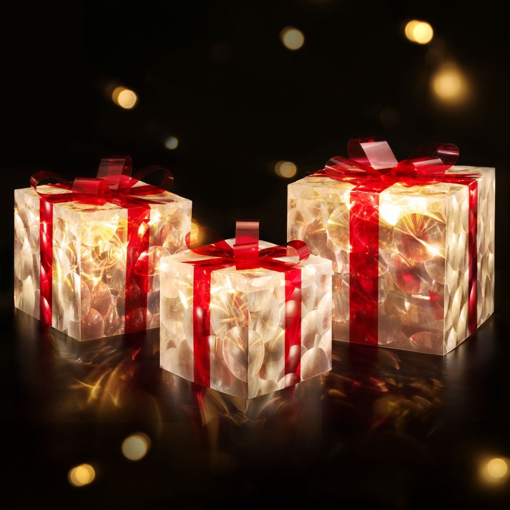 Christmas Lights 70 LED Fairy Light Gift Box 3pcs Decorations Red - Occasions > Christmas - Rivercity House & Home Co. (ABN 18 642 972 209) - Affordable Modern Furniture Australia