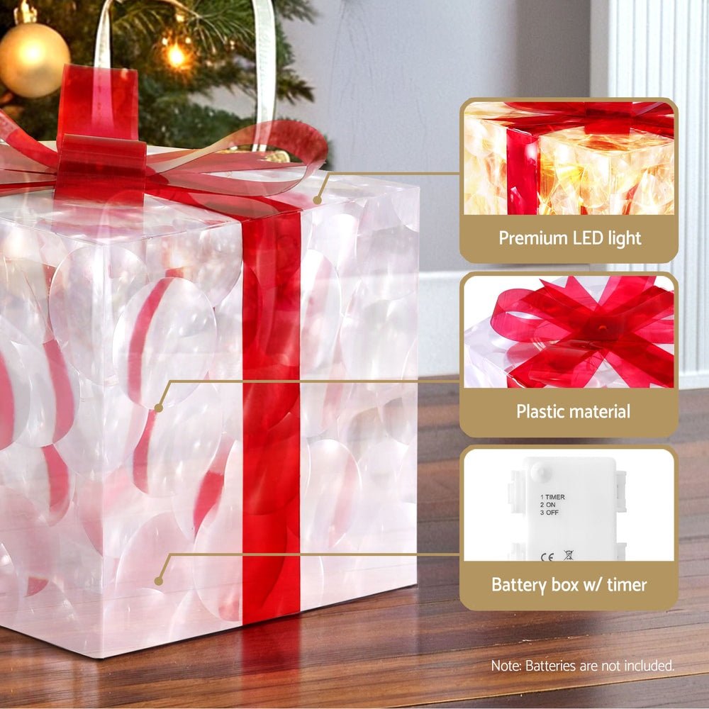Christmas Lights 70 LED Fairy Light Gift Box 3pcs Decorations Red - Occasions > Christmas - Rivercity House & Home Co. (ABN 18 642 972 209) - Affordable Modern Furniture Australia
