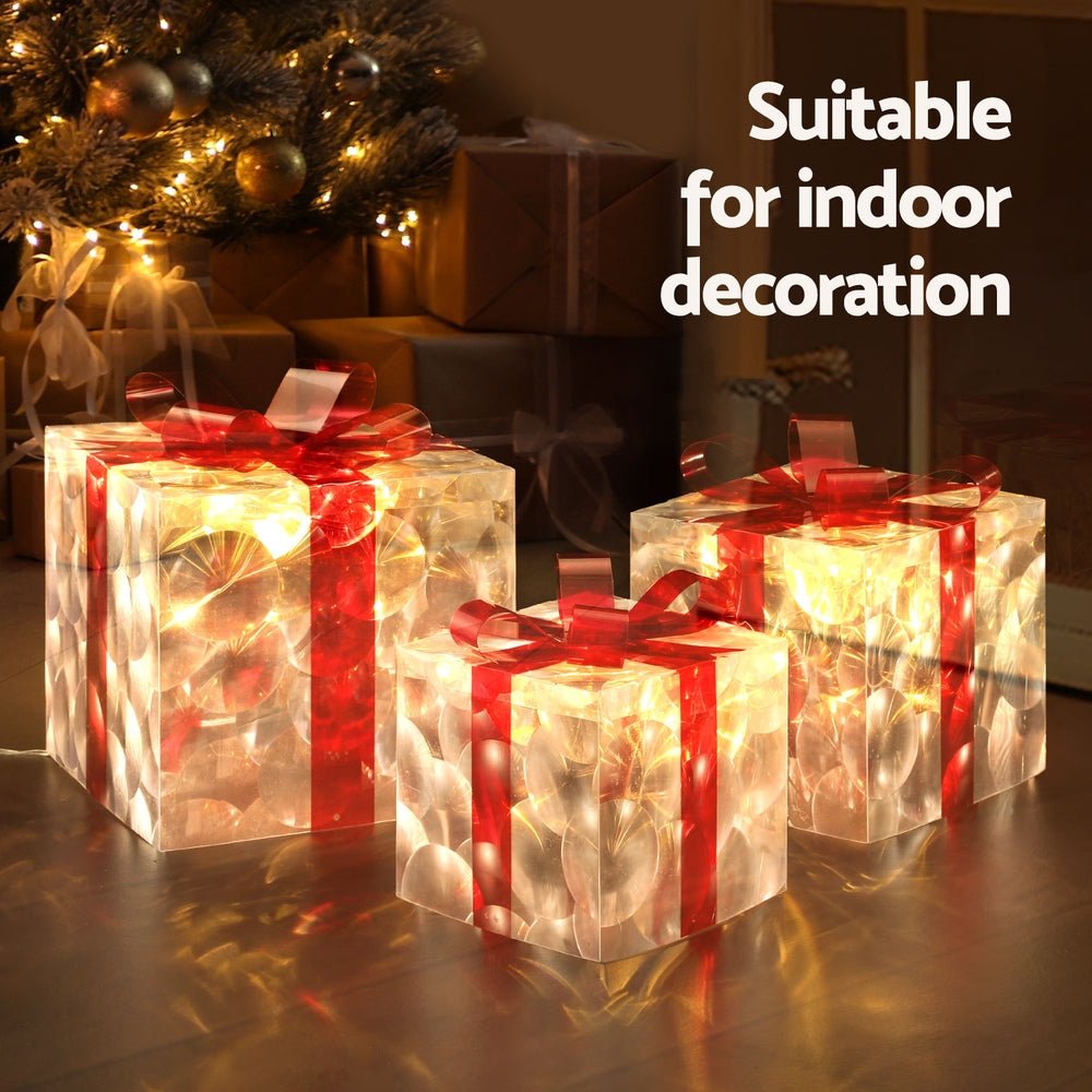 Christmas Lights 70 LED Fairy Light Gift Box 3pcs Decorations Red - Occasions > Christmas - Rivercity House & Home Co. (ABN 18 642 972 209) - Affordable Modern Furniture Australia