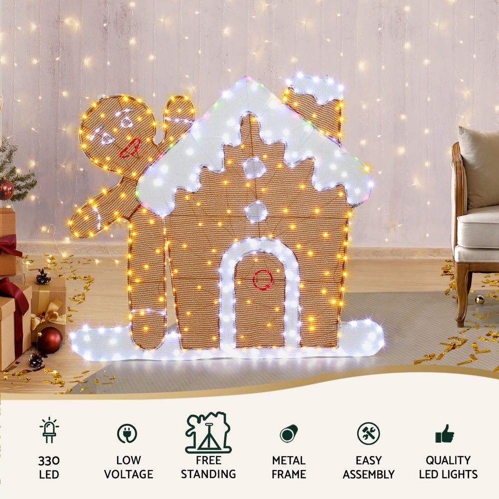 Christmas Lights Gingerbread Motif 330 LED Fairy Light Decoration - Occasions > Christmas > Outdoor Decorations & Lights - Rivercity House & Home Co. (ABN 18 642 972 209) - Affordable Modern Furniture Australia