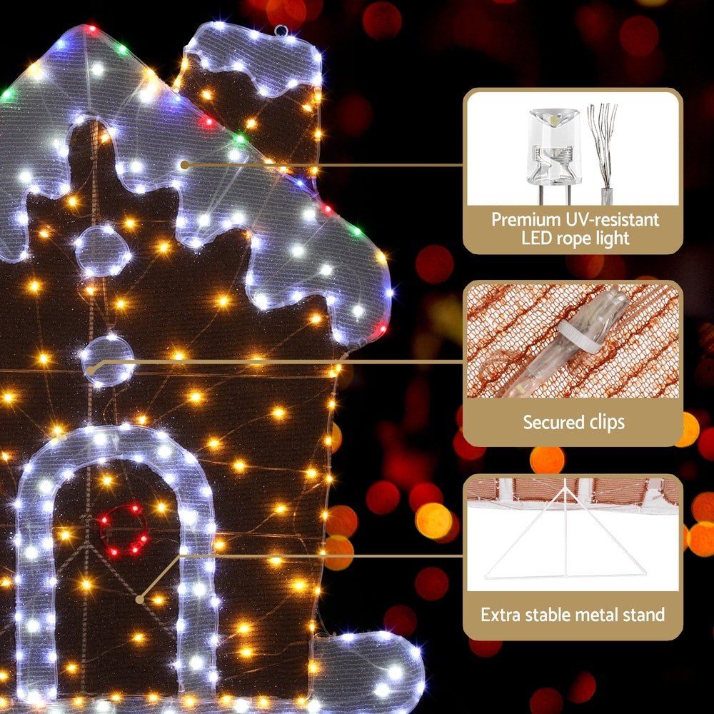 Christmas Lights Gingerbread Motif 330 LED Fairy Light Decoration - Occasions > Christmas > Outdoor Decorations & Lights - Rivercity House & Home Co. (ABN 18 642 972 209) - Affordable Modern Furniture Australia