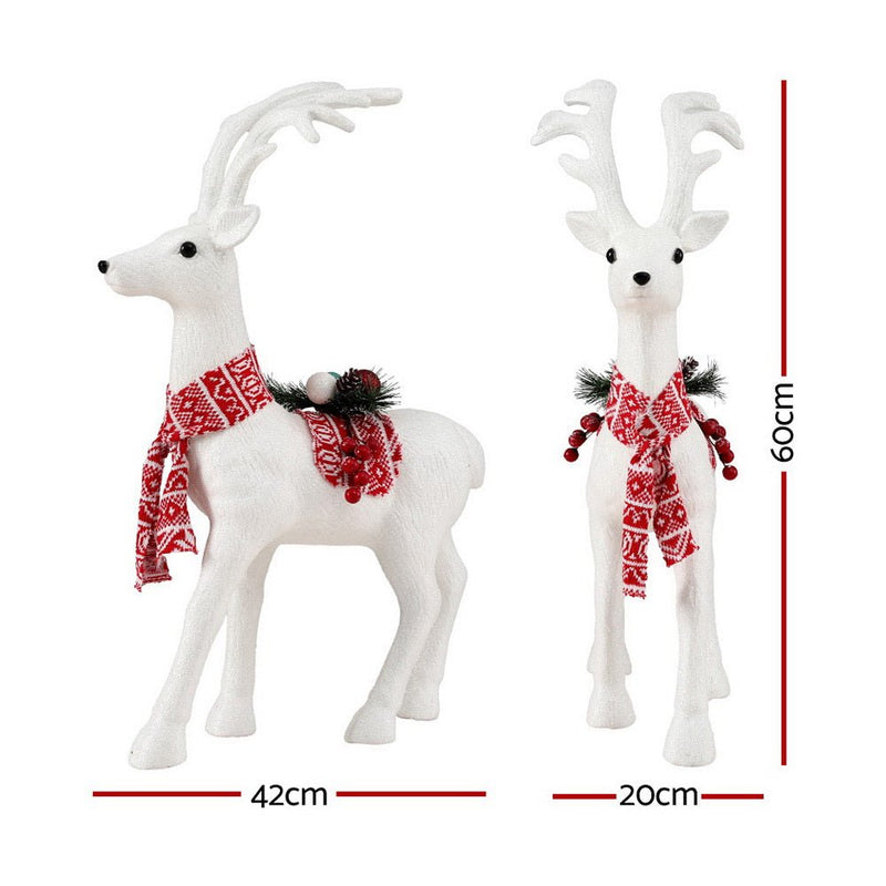 Christmas Reindeer 60cm Glitter Deer Ornaments Party Decorations - Occasions > Christmas > Christmas Decorations - Rivercity House & Home Co. (ABN 18 642 972 209) - Affordable Modern Furniture Australia