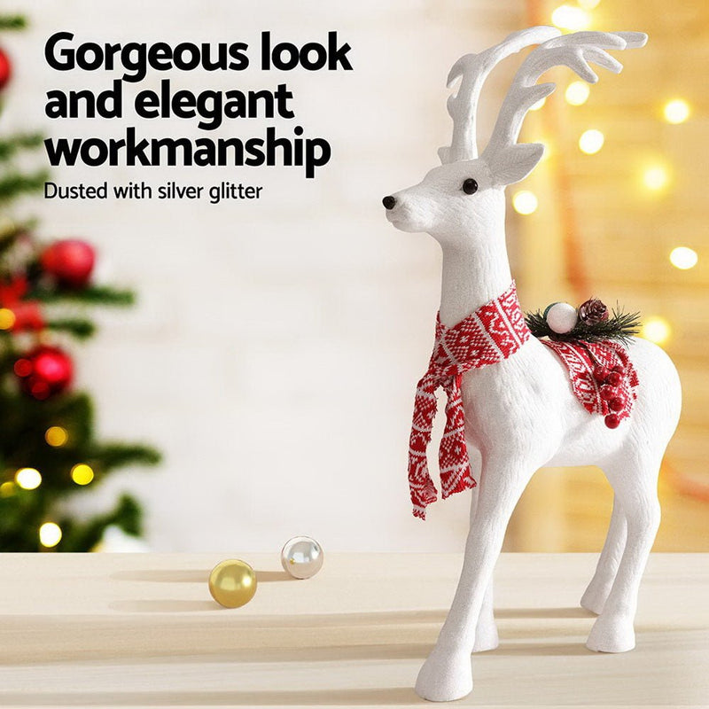 Christmas Reindeer 60cm Glitter Deer Ornaments Party Decorations - Occasions > Christmas > Christmas Decorations - Rivercity House & Home Co. (ABN 18 642 972 209) - Affordable Modern Furniture Australia