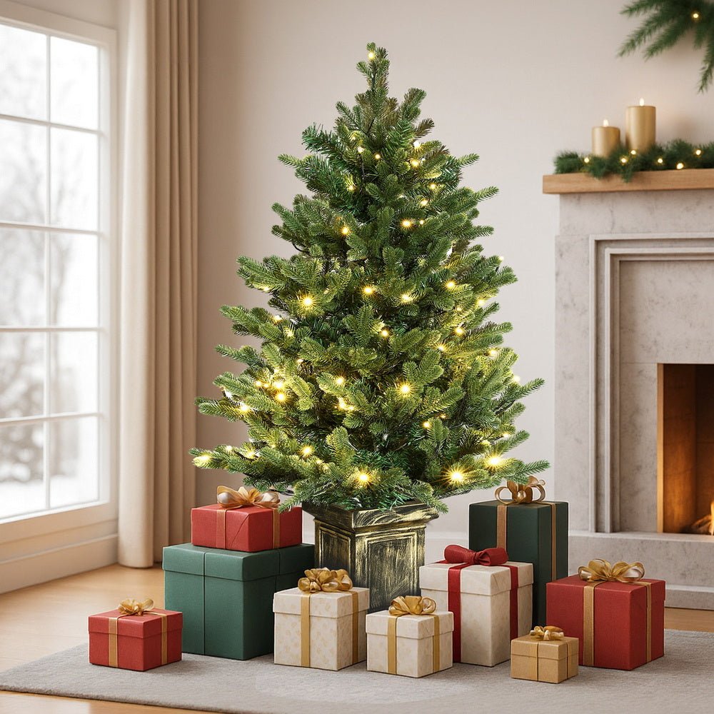 Christmas Tree 1.2M LED Potted Xmas Tree Party Decor 8 Light Modes - Occasions > Christmas > Christmas Trees - Rivercity House & Home Co. (ABN 18 642 972 209) - Affordable Modern Furniture Australia