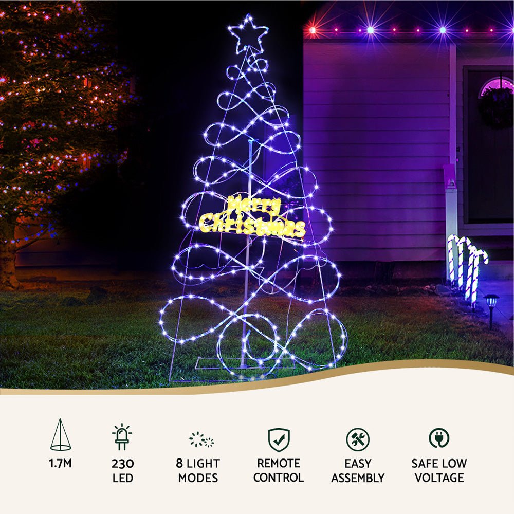 Christmas Tree 1.7m 230 RGB LED Motif Lights Xmas Trees Decoration - Occasions > Christmas > Christmas Trees - Rivercity House & Home Co. (ABN 18 642 972 209) - Affordable Modern Furniture Australia