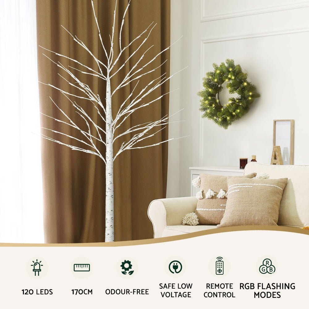Christmas Tree 1.7m Twigs 120 RGB LED Lights Xmas Trees Decoration - Occasions > Christmas - Rivercity House & Home Co. (ABN 18 642 972 209) - Affordable Modern Furniture Australia