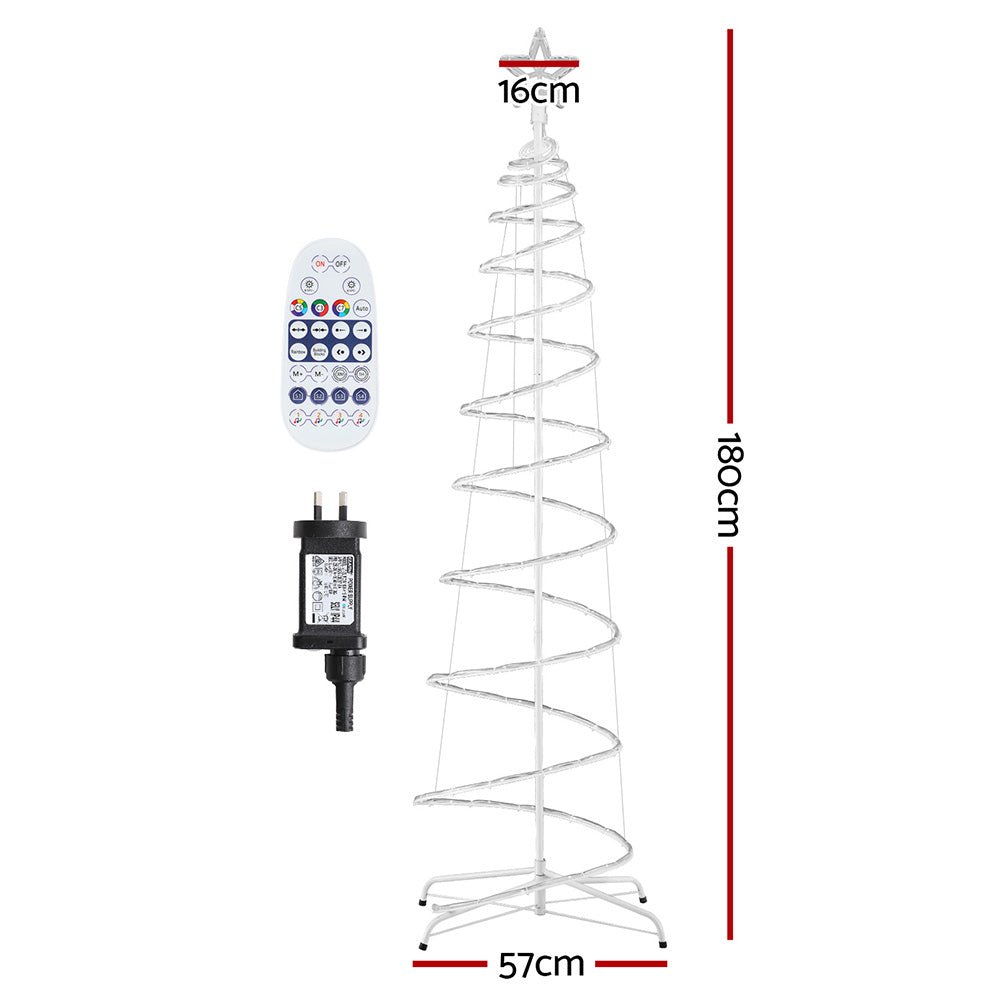 Christmas Tree 1.8m 100 RGB LED Rope Lights Xmas Trees Decoration - Occasions > Christmas > Outdoor Decorations & Lights - Rivercity House & Home Co. (ABN 18 642 972 209) - Affordable Modern Furniture Australia