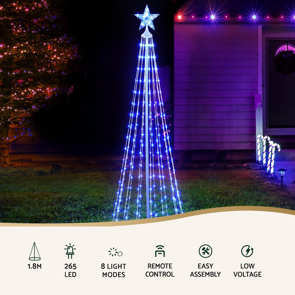 Christmas Tree 1.8m 265 RGB LED Fairy Lights Xmas Trees Decoration - Occasions > Christmas > Christmas Trees - Rivercity House & Home Co. (ABN 18 642 972 209) - Affordable Modern Furniture Australia