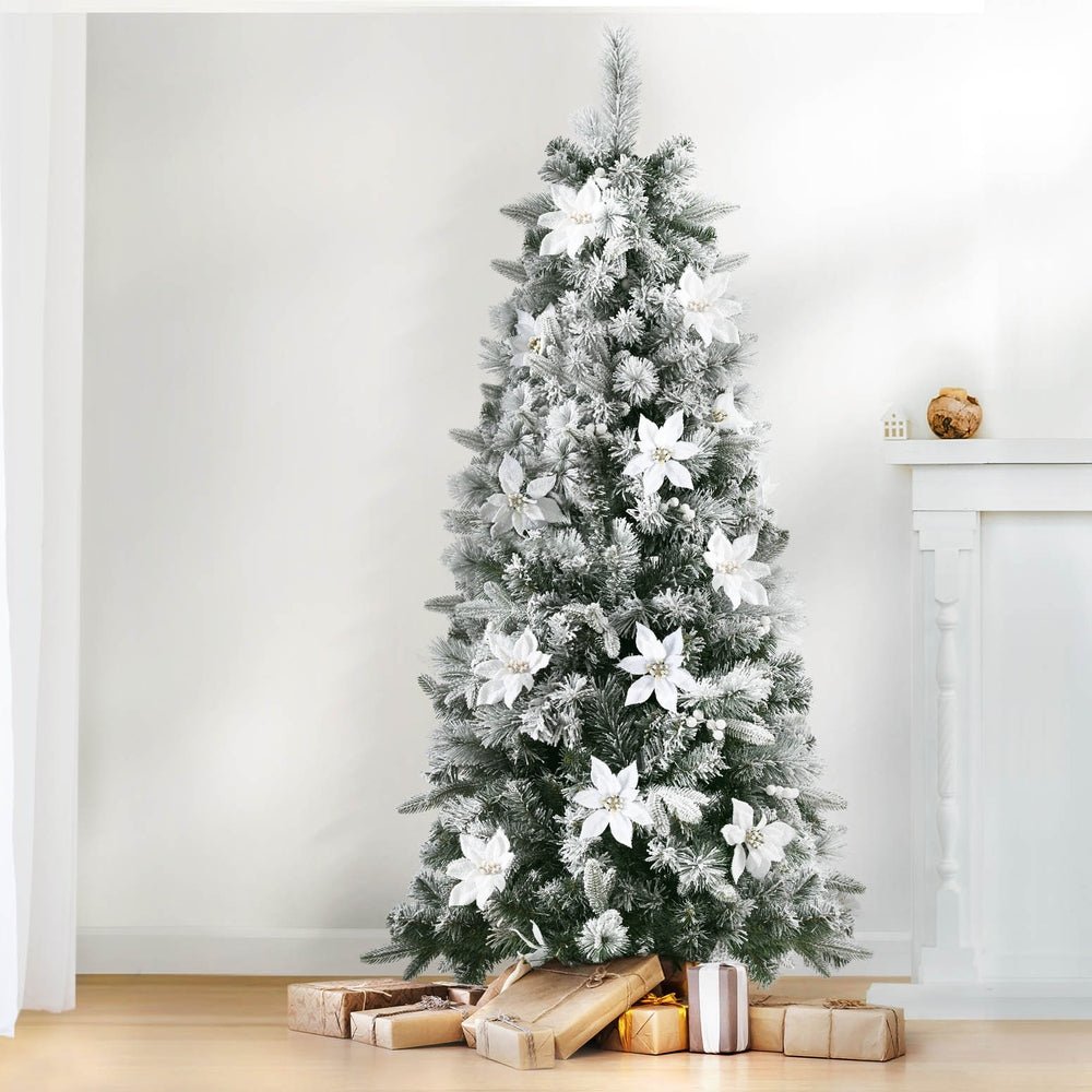 Christmas Tree 1.8m Xmas Tree Snow Flocked Flowers Decor 564 Tips - Occasions > Christmas > Christmas Trees - Rivercity House & Home Co. (ABN 18 642 972 209) - Affordable Modern Furniture Australia