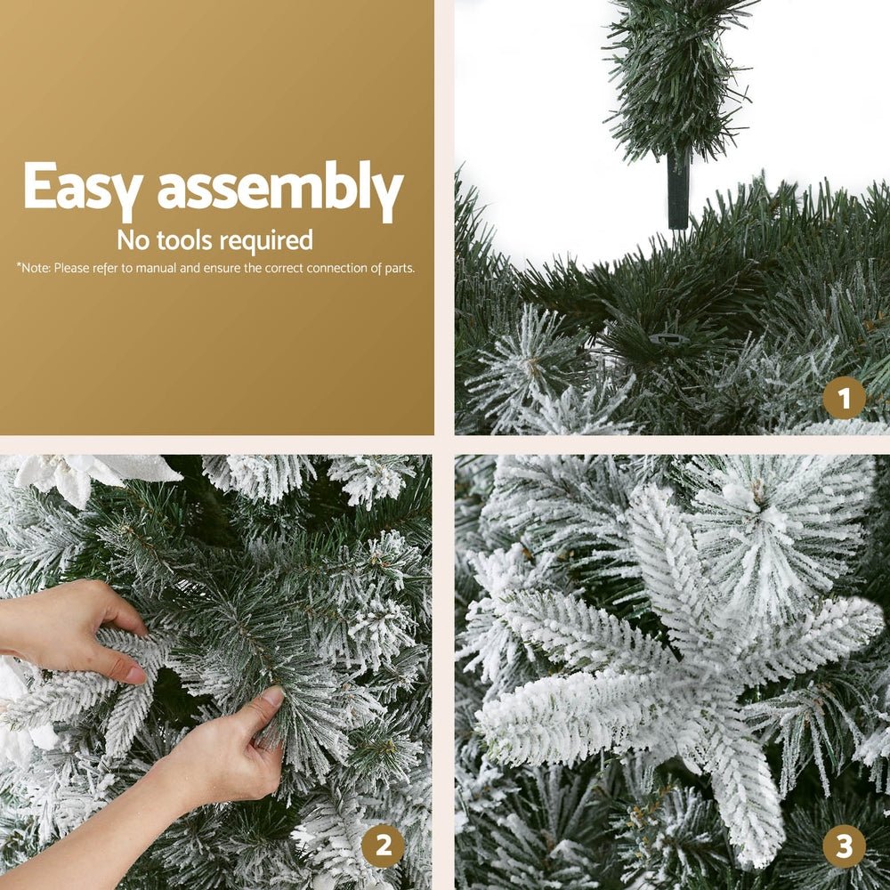 Christmas Tree 1.8m Xmas Tree Snow Flocked Flowers Decor 564 Tips - Occasions > Christmas > Christmas Trees - Rivercity House & Home Co. (ABN 18 642 972 209) - Affordable Modern Furniture Australia