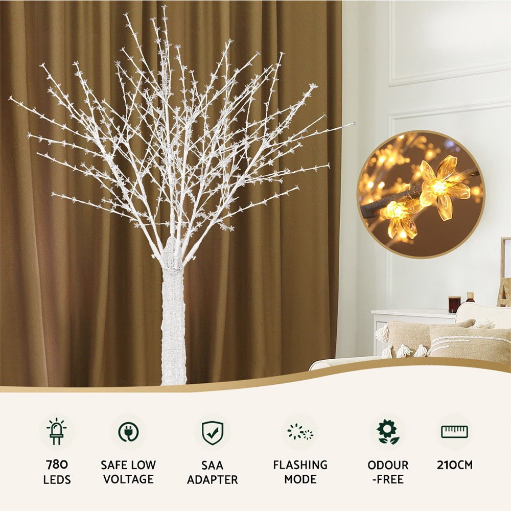 Christmas Tree 2.1m 780 LED Lights Cherry Blossom Trees Xmas Decor - Occasions > Christmas - Rivercity House & Home Co. (ABN 18 642 972 209) - Affordable Modern Furniture Australia